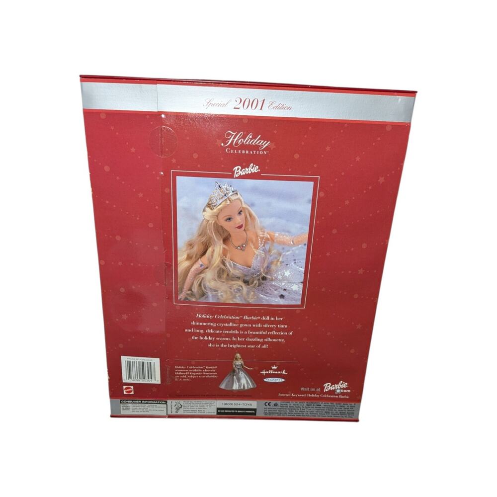 Vintage 2001 Holiday Celebration Barbie Doll Special Edition NTW Mattel 50304 - Picture 5 of 10